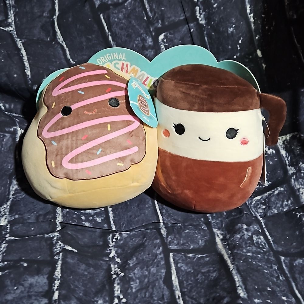 Squishmallows  🦊 Bundle! Deja & Aniela (Coffee & Donut)  8 inches